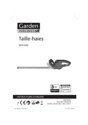 Garden feelings GFH 692 Instructions D'origine