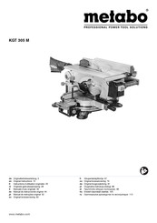 Metabo KGT 305 M Instructions D'utilisation Originales