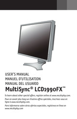 NEC MultiSync LCD1990FX Manuel D'utilisation