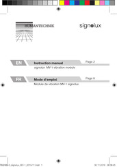 HumanTechnik Signolux MV-1 Mode D'emploi