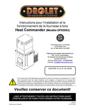Drolet DF02003 Instructions Pour L'installation