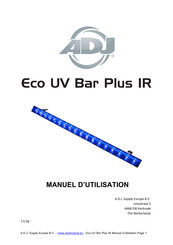 ADJ Eco UV Bar Plus IR Manuel D'utilisation