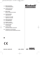 EINHELL 43.012.70 Mode D'emploi