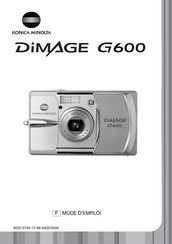 Konica Minolta DIMAGE G600 Mode D'emploi