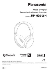 Panasonic RP-HD605N Mode D'emploi