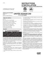 Lennox SGH240 Instructions D'installation