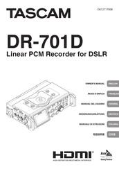 Tascam DR-701D Mode D'emploi