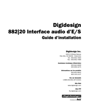 Avid Digidesign 882/20 Guide D'installation