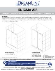 DreamLine ENIGMA AIR SHDR-64606210 Série Consignes D'installation