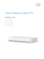 Cisco Webex Codec Pro Guide D'installation
