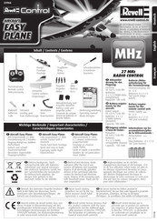 Revell Control Aircraft Easy Plane Guide D'utilisation