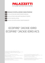 Palazzetti ECOFIRE JACKIE IDRO ACS Notice D'installation