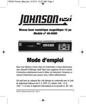 Johnson Level & Tool 40-6080 Mode D'emploi