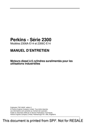 Perkins 2300 Série Manuel D'entretien