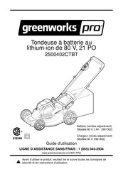 GreenWorks Pro 80 V Guide D'utilisation