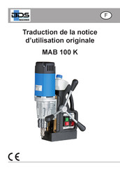 BDS Maschinen MAB 100 K Notice D'utilisation Originale