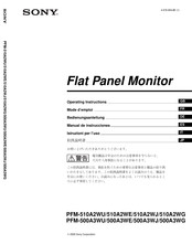 Sony PFM-500A3WG Mode D'emploi