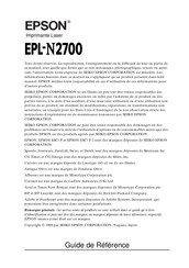 Epson EPL-N2700 Mode D'emploi