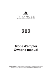 Triangle ANTAL 202 Mode D'emploi