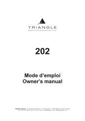 Triangle COMETE 202 Mode D'emploi