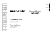 Marantz ND8006 Guide De Démarrage Rapide