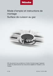 Miele KM 2012 Mode D'emploi Et Instructions De Montage