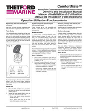 Thetford Marine ComfortMate Manuel D'installation Et D'utilisation