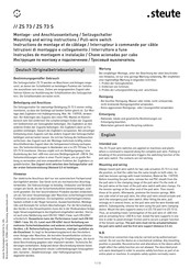 steute ZS 73 2Ö WVD/120-180 N Instructions De Montage Et De Câblage