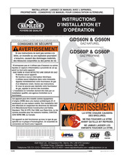 Napoleon GDS60-N Instructions D'installation Et D'opération