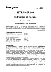 GRAUPNER E-TRAINER 140 Instructions De Montage