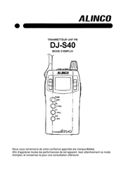 Alinco DJ-S40 Mode D'emploi