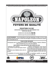 Napoleon GDI-44N Instructions D'installation Et De Fonctionnement