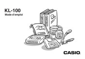 Casio KL-100 Mode D'emploi