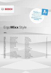 Bosch ErgoMixx Style MS 6CM6166 Mode D'emploi