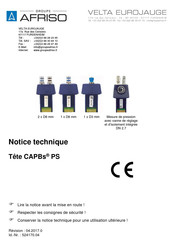 afriso Velta Eurojauge CAPBs PS Notice Technique