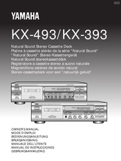 Yamaha KX-493 Mode D'emploi