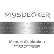 Micromega MYSPEAKER Manuel D'utilisation