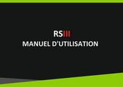 RKS RS III Manuel D'utilisation