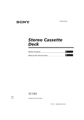 Sony TC-TX5 Mode D'emploi