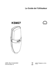 Shure KSM27 Guide De L'utilisateur