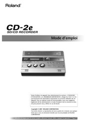 Roland CD-2e Mode D'emploi