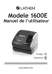 Lathem 1600E Manuel De L'utilisateur
