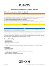 Fusion Apollo SRX400 Instructions D'installation