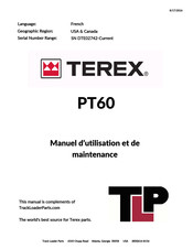 Terex PT60 Manuel D'utilisation Et De Maintenance