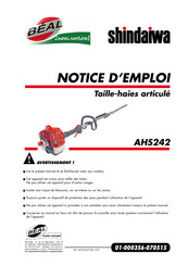 Shindaiwa AHS242 Notice D'emploi