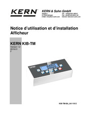 KERN KIB-TM Notice D'utilisation Et D'installation