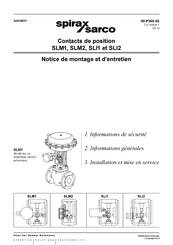 Spirax Sarco SLI1 Notice De Montage Et D'entretien