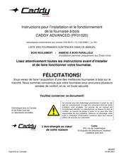 CADDY ADVANCED PF01020 Instructions Pour L'installation Et Le Fonctionnement