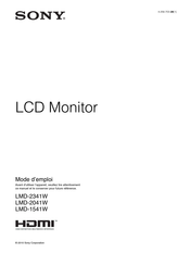 Sony LMD-2041W Mode D'emploi