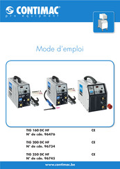 Contimac TIG 250 DC HF CE Mode D'emploi